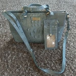 Genuine Brahmin crossbody handbag + wallet
